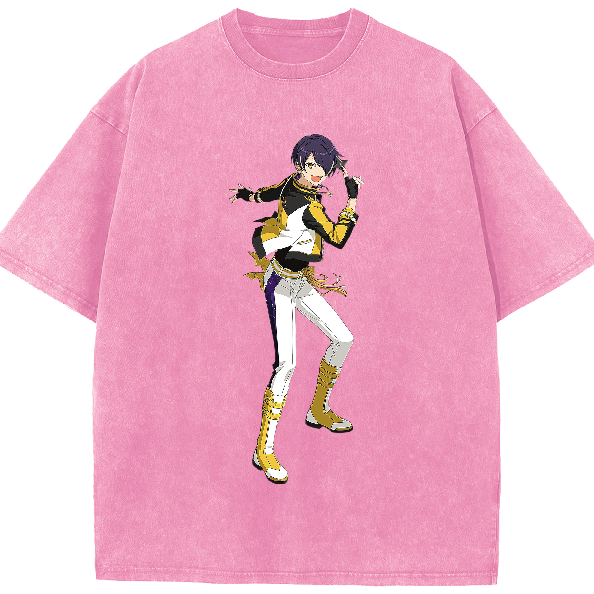 （画像用） あんさんぶるスターズ! Ensemble Stars 綿100% ヴィンテージ風 半袖Tシャツ（フロントプリント）